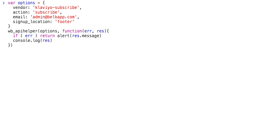 Shopify API Helper Klaviyo subscribe