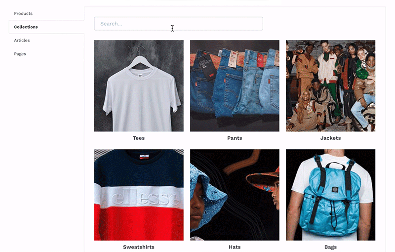 Shopify Search Collection Filtering App Collections Search Desktop