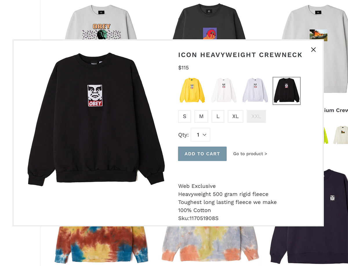 Shopify Search Collection Filtering App Variant Option Colors Desktop