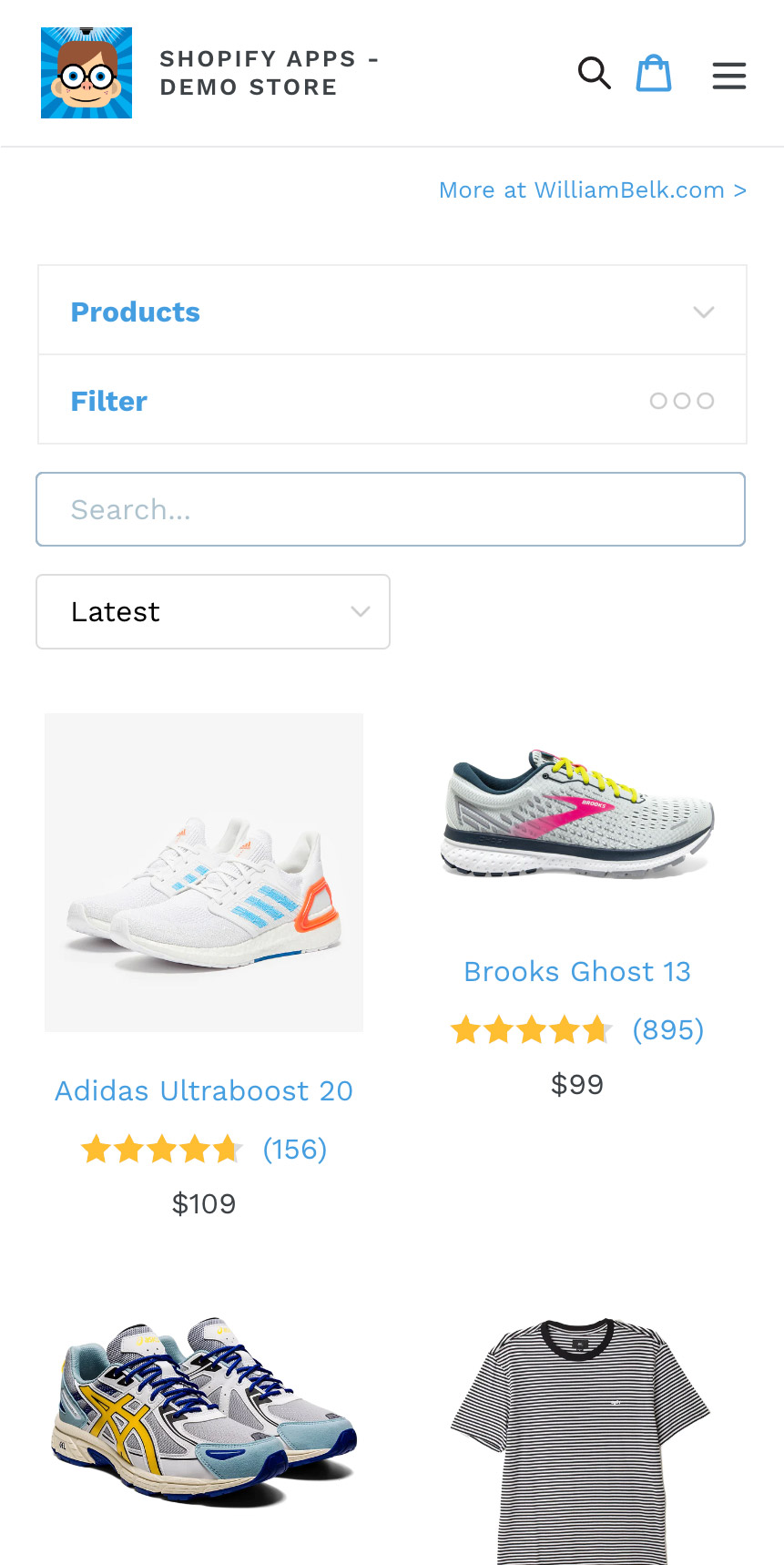 Shopify Search Collection Filtering App Reviews Mobile